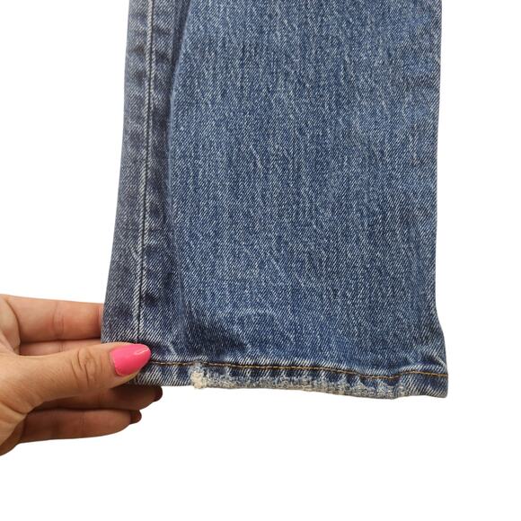Gap Jeans Womens 27 28 Cone Denim Straight Ripped Button Fly Mid Rise Retro - Picture 6 of 12